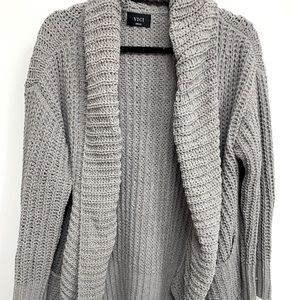 CHENILLE VICI GREY CARDIGAN